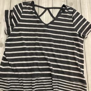 Grey Stripe Top